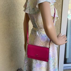 Kate Spade Pebble Leather Harlow Wallet On a String